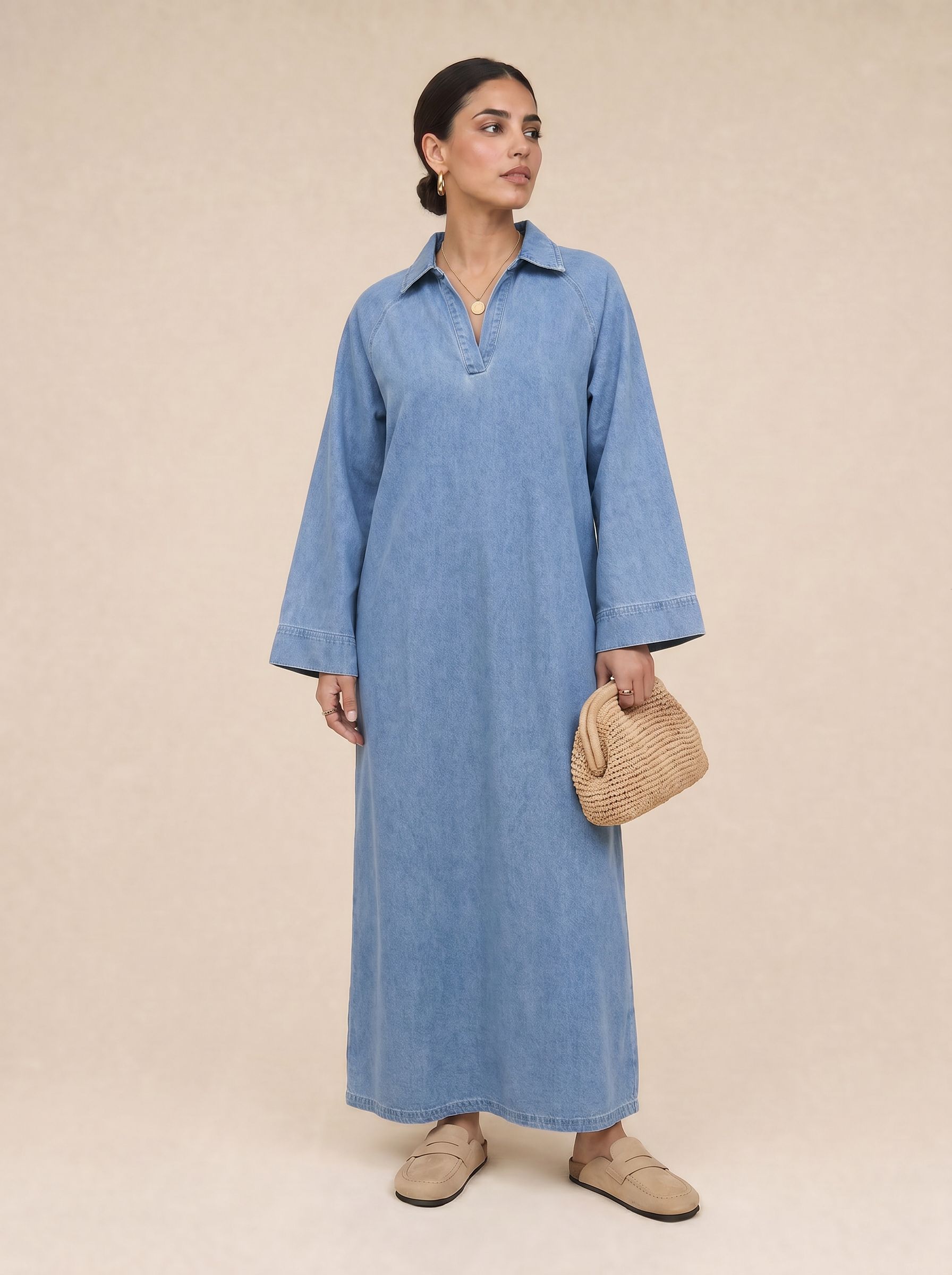 Robe Leïna - Abaya Denim