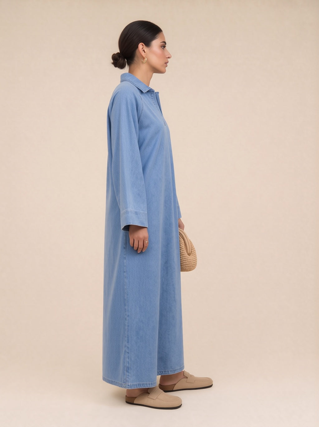 Robe Leïna - Abaya Denim