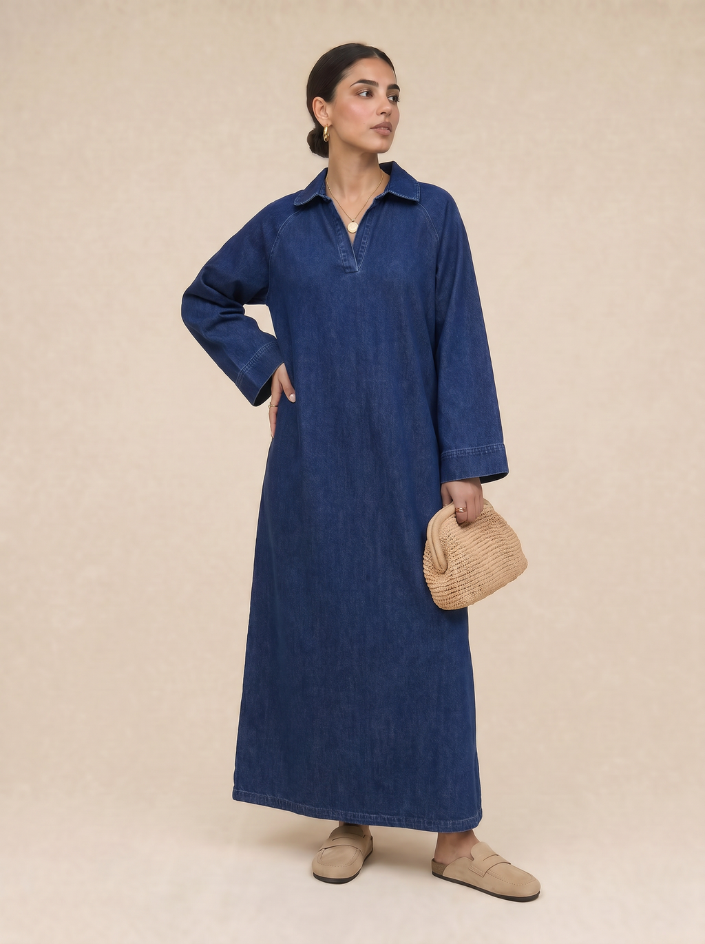 Robe Leïna - Abaya Denim
