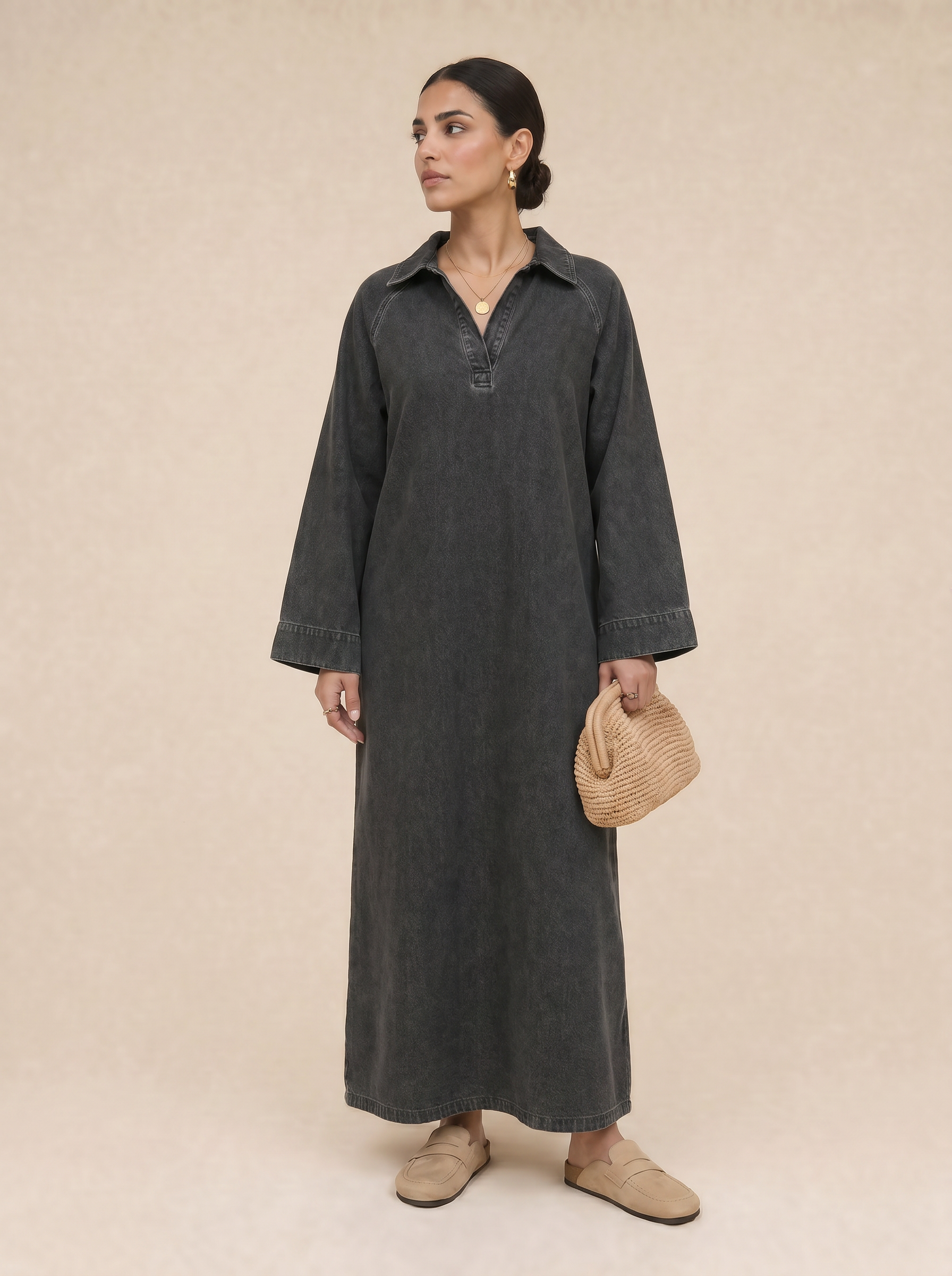 Robe Leïna - Abaya Denim