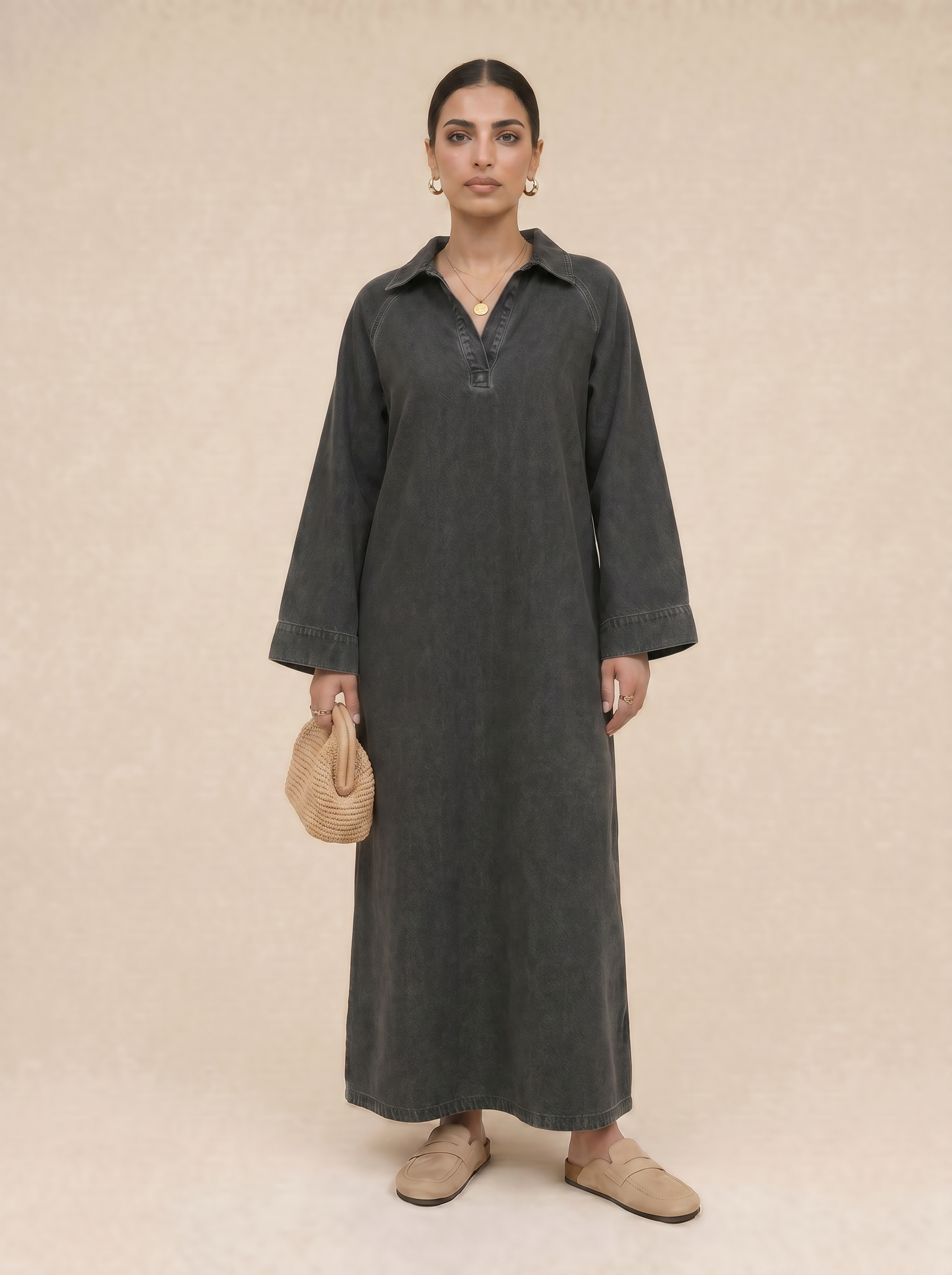 Robe Leïna - Abaya Denim