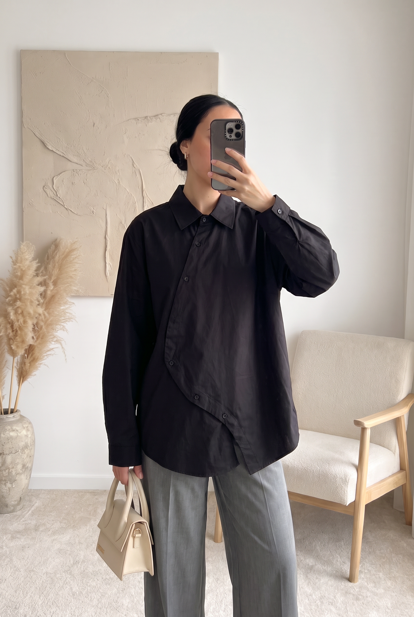 Chemise Élina – Popeline asymétrique