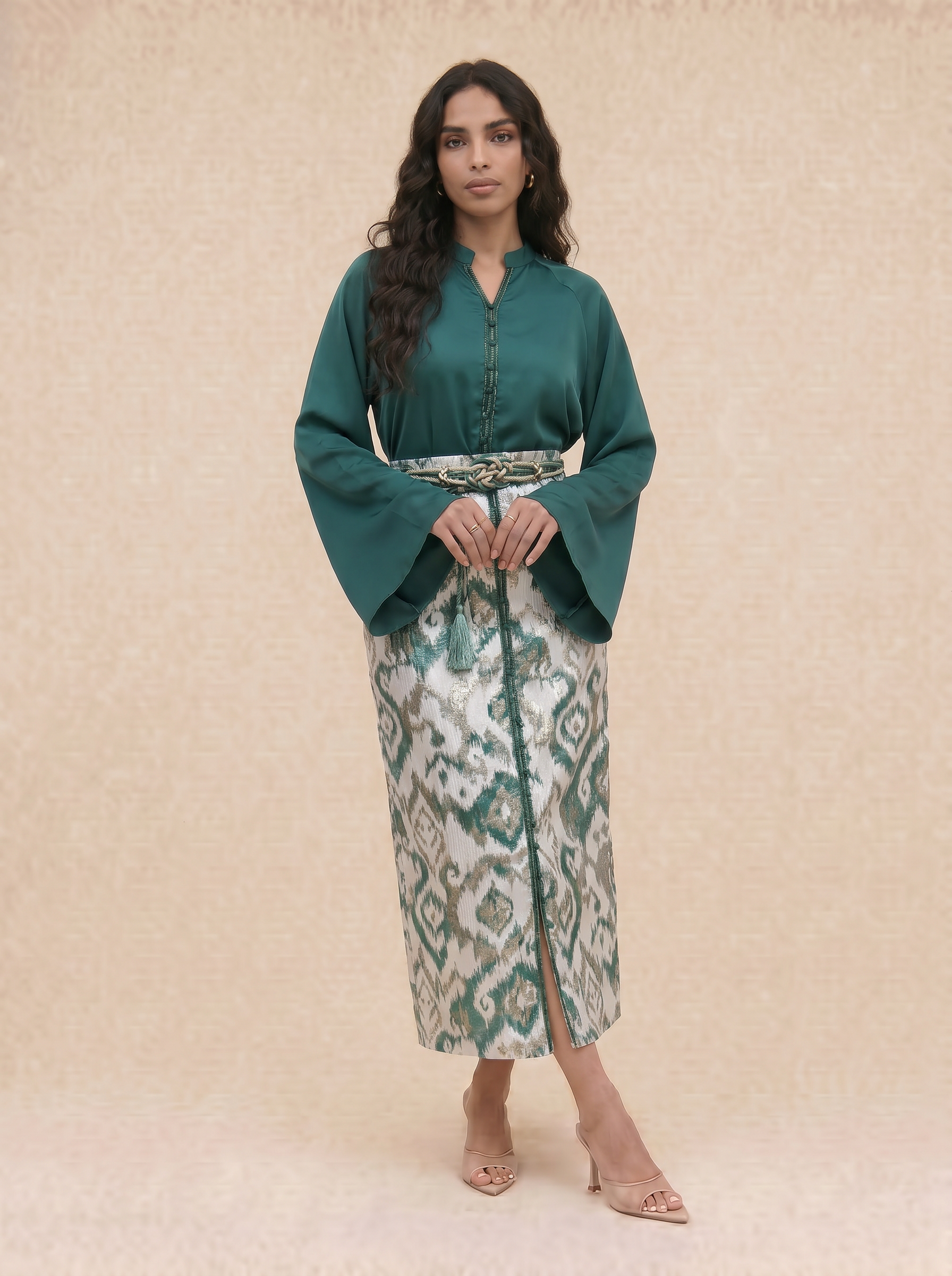 Ensemble 2p jupe en brocart Talyssia