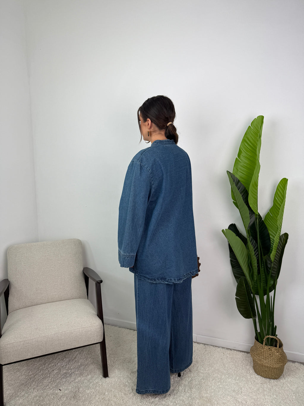 Ensemble Jean col mao