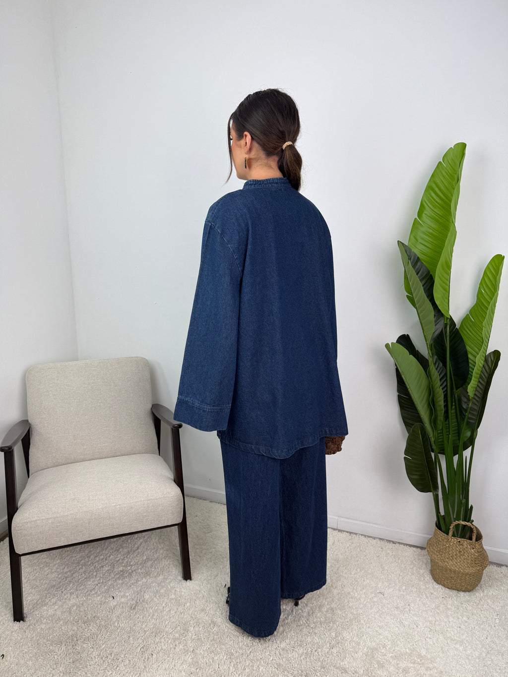 Ensemble Jean col mao