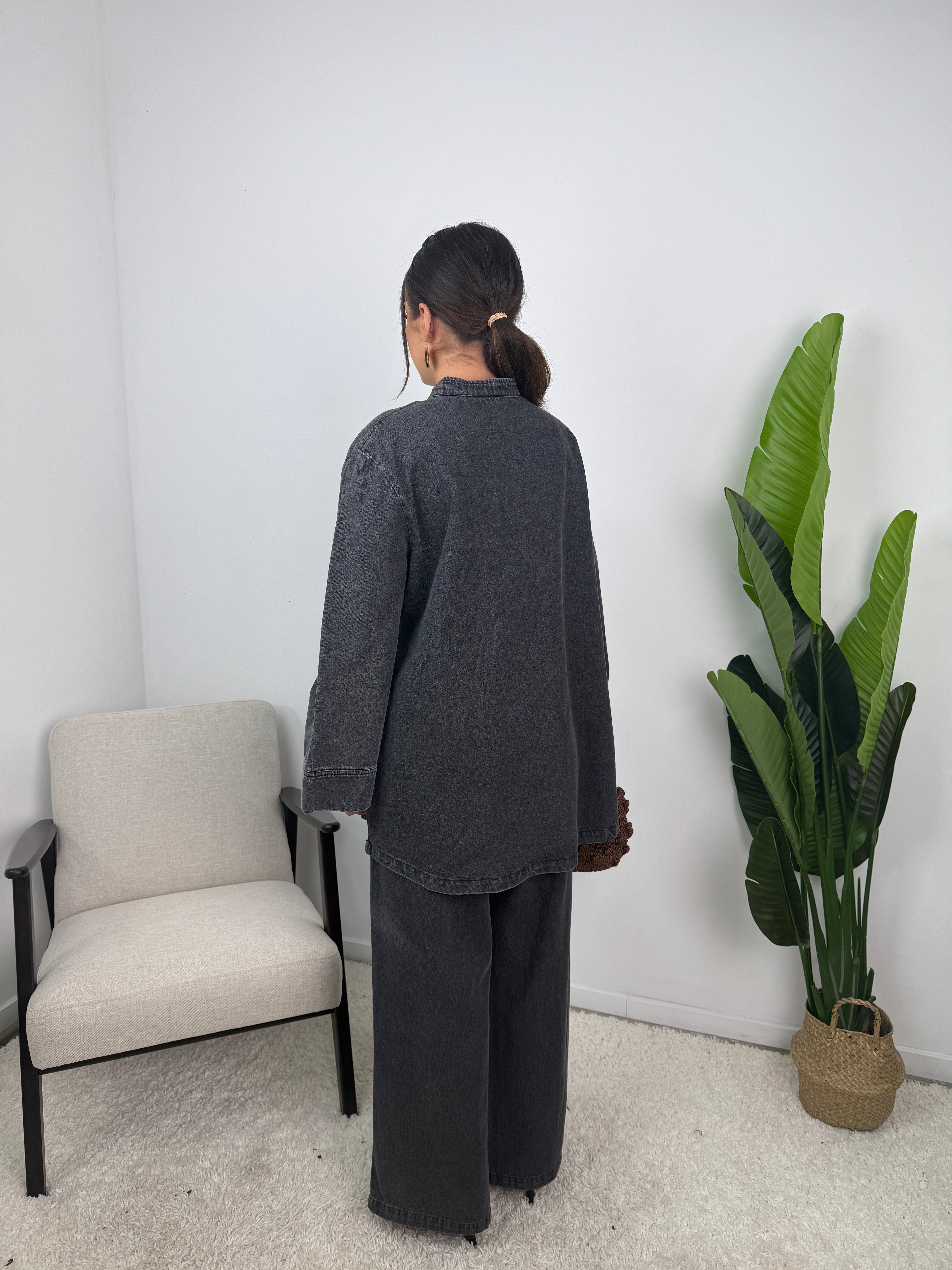 Ensemble Jean col mao