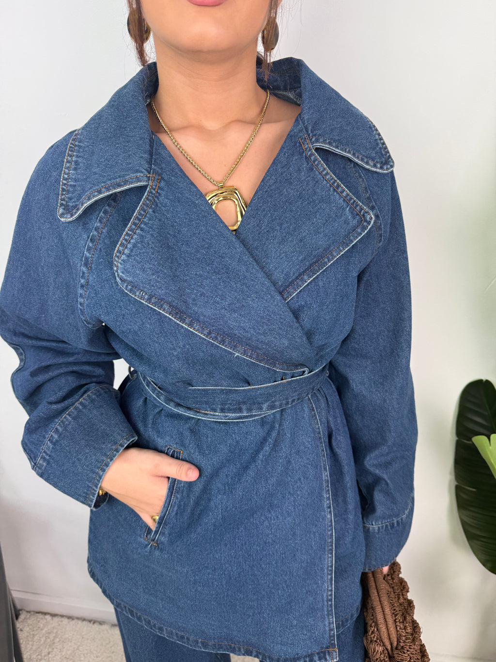 Ensemble avec veste en jean Nélia