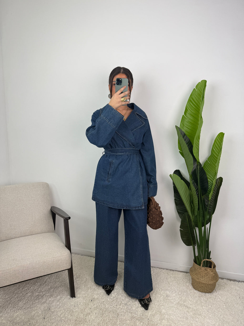 Ensemble avec veste en jean Nélia