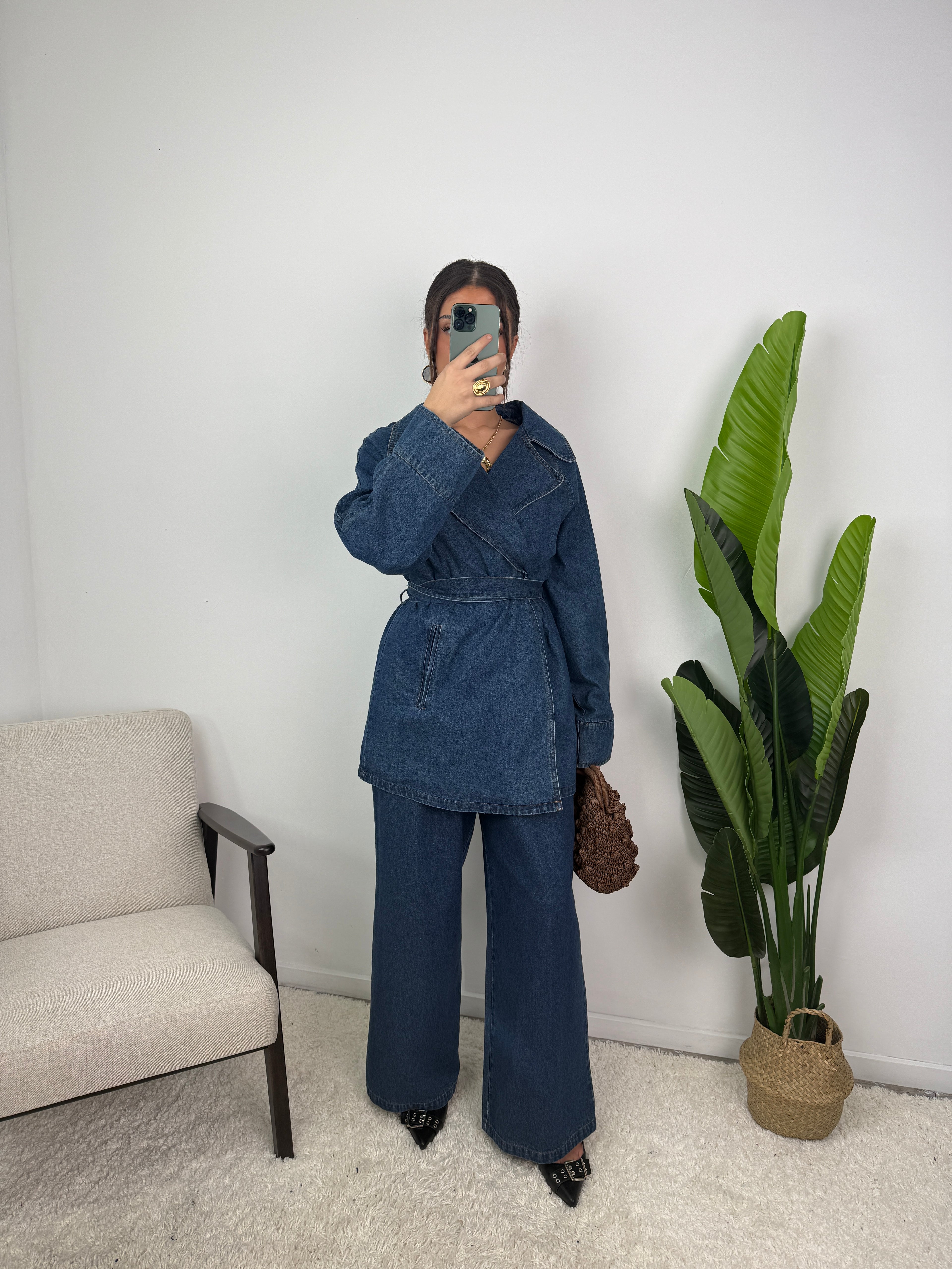 Ensemble avec veste en jean Nélia