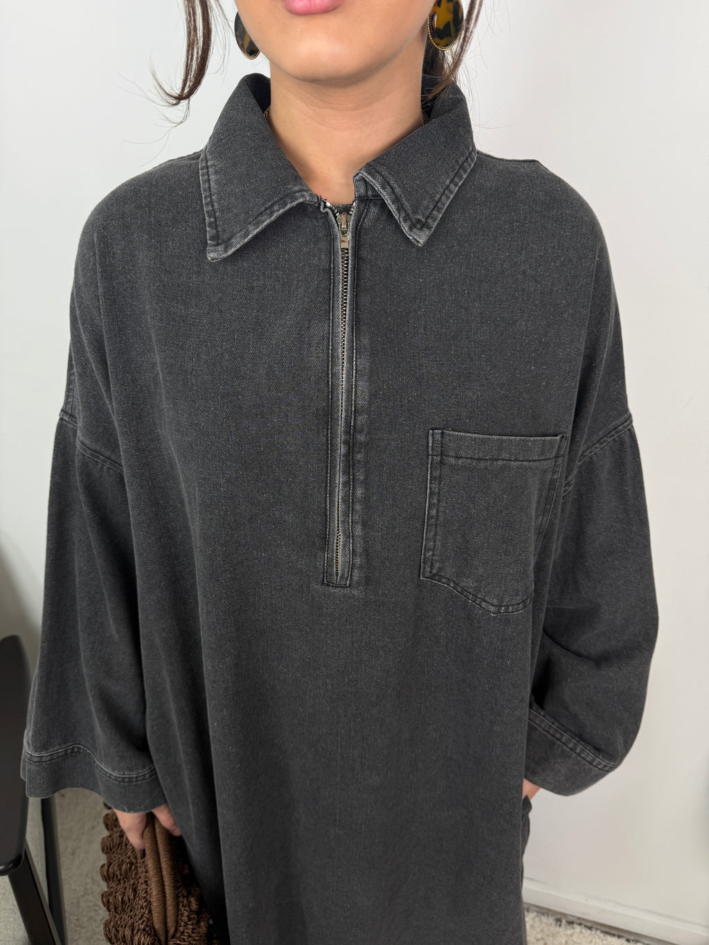 Robe abaya en jean ABAH