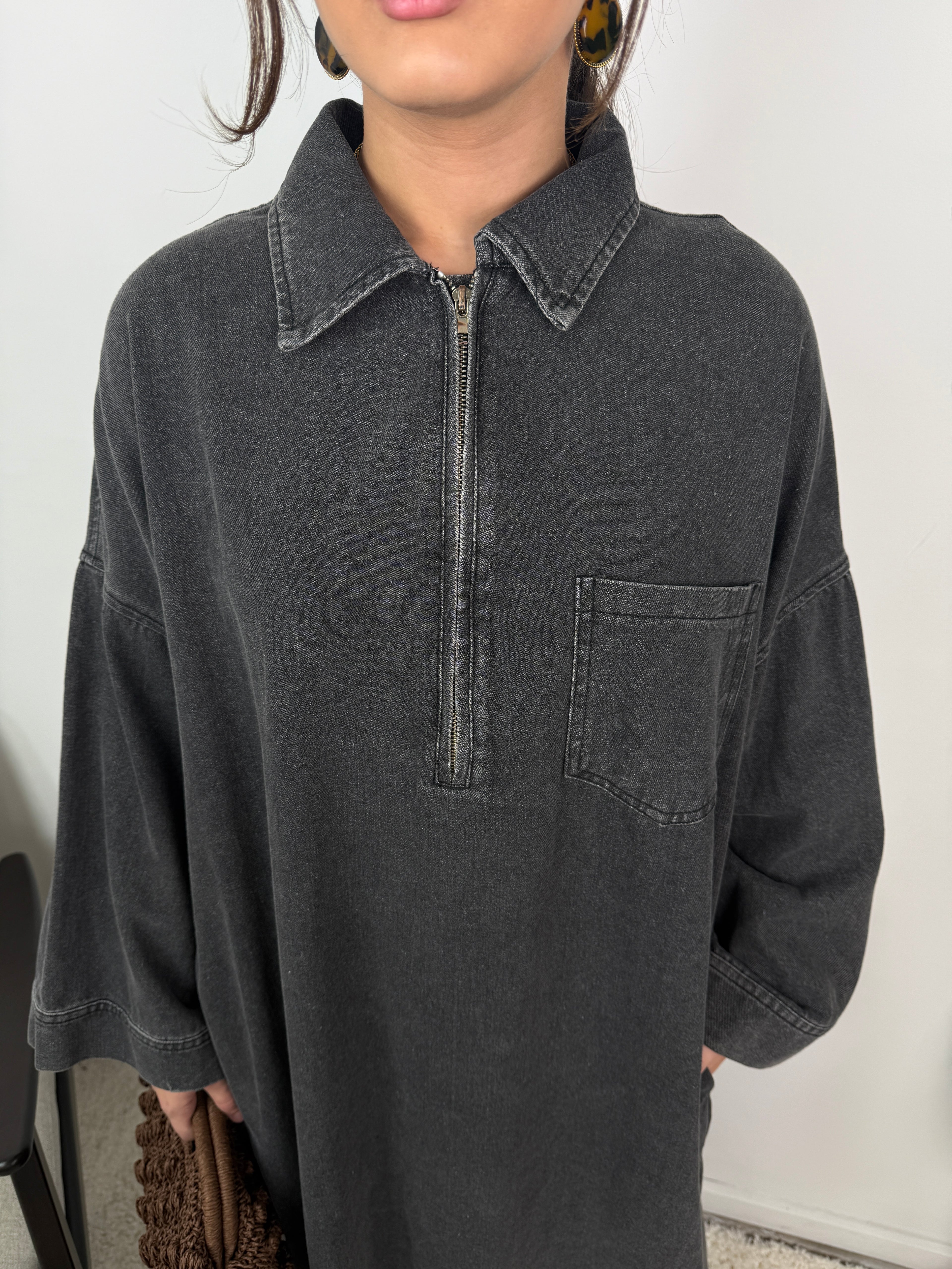 Robe abaya en jean ABAH