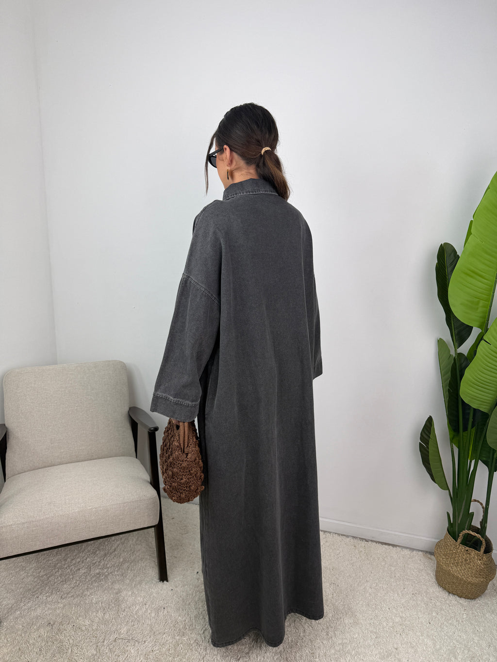 Robe abaya en jean ABAH