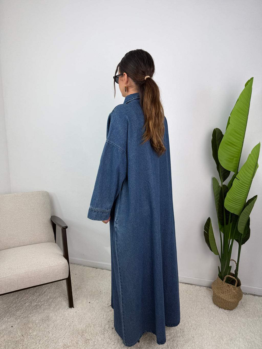 Robe abaya en jean ABAH