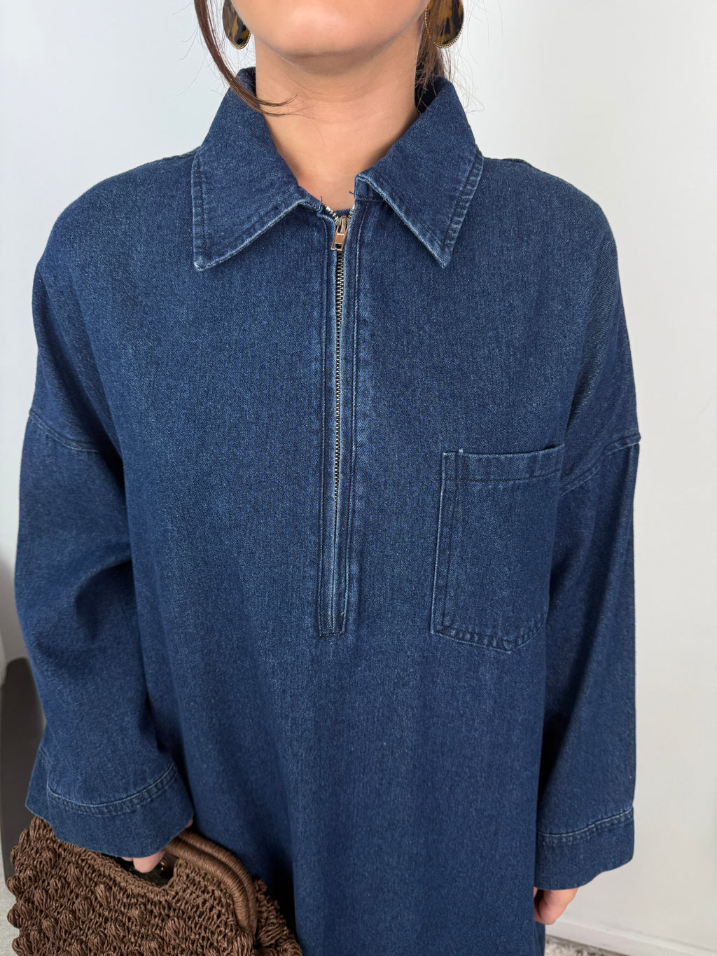 Robe abaya en jean ABAH
