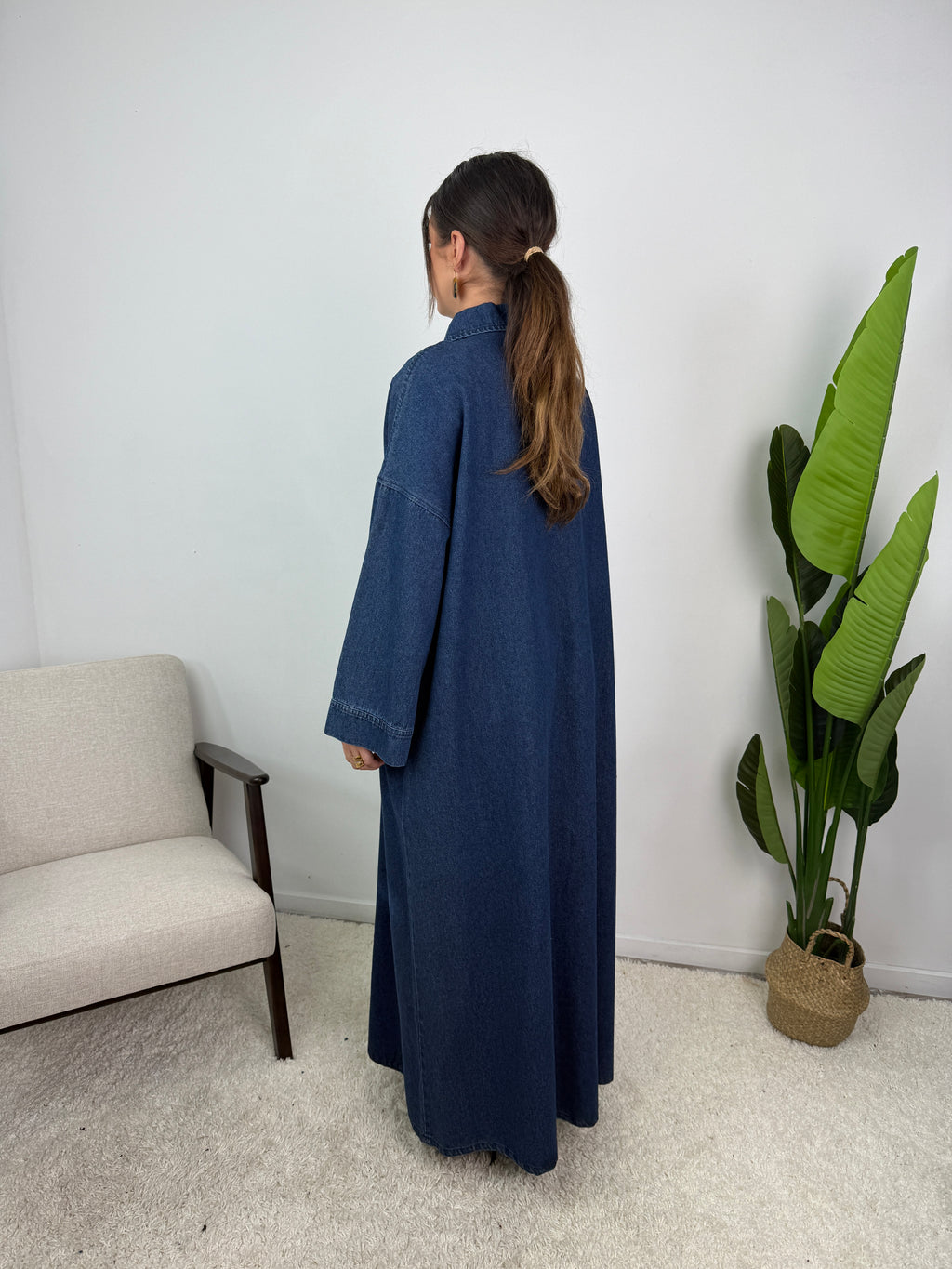 Robe abaya en jean ABAH