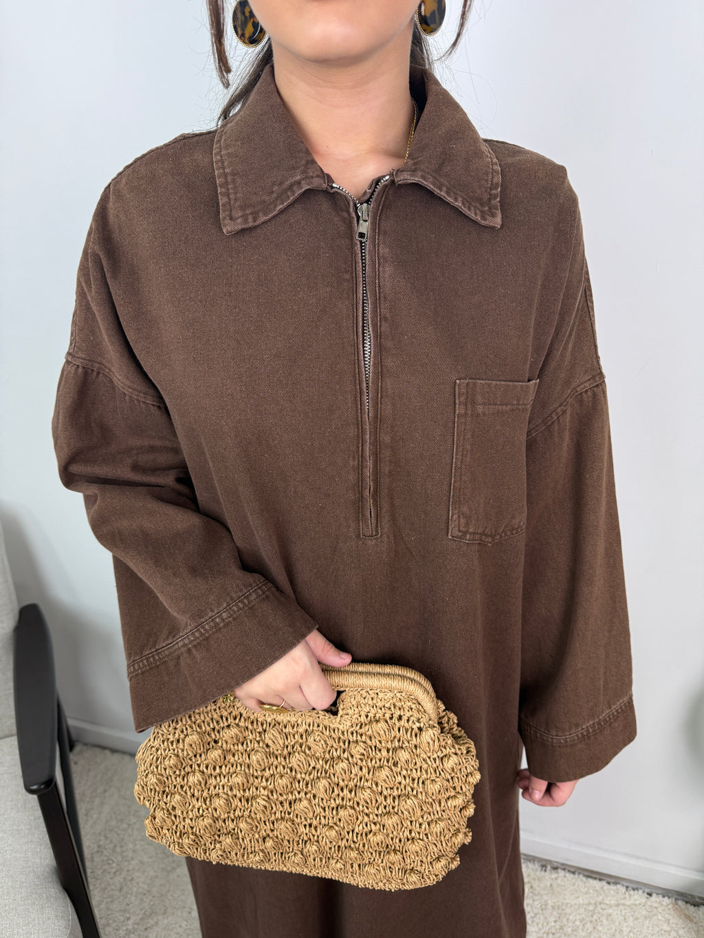 Robe abaya en jean ABAH
