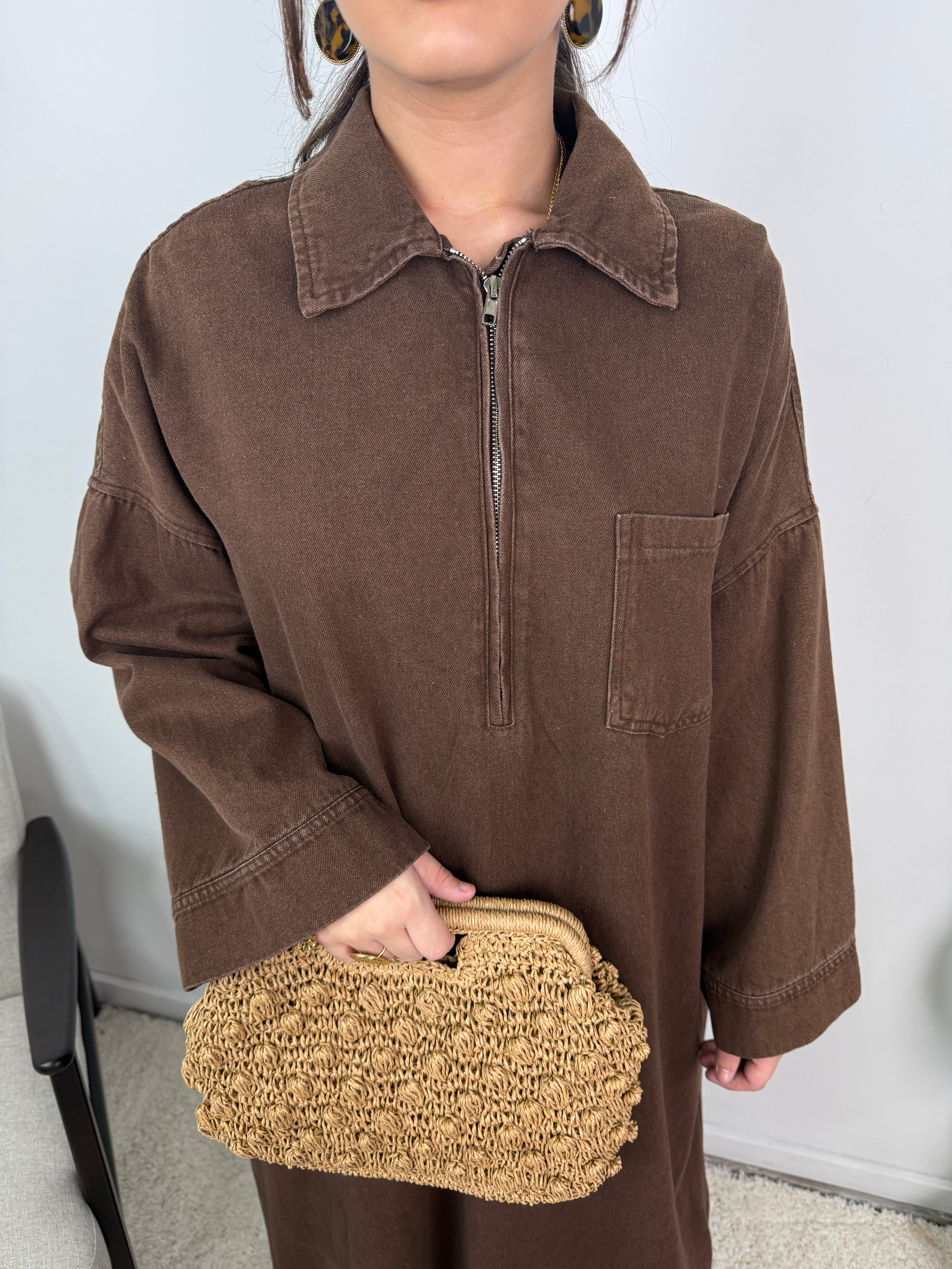 Robe abaya en jean ABAH