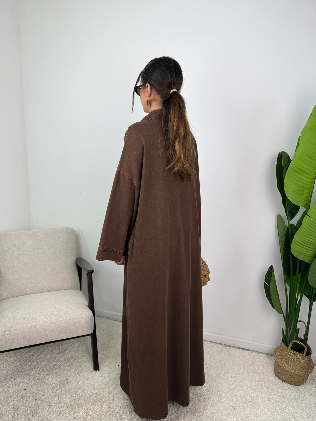Robe abaya en jean ABAH