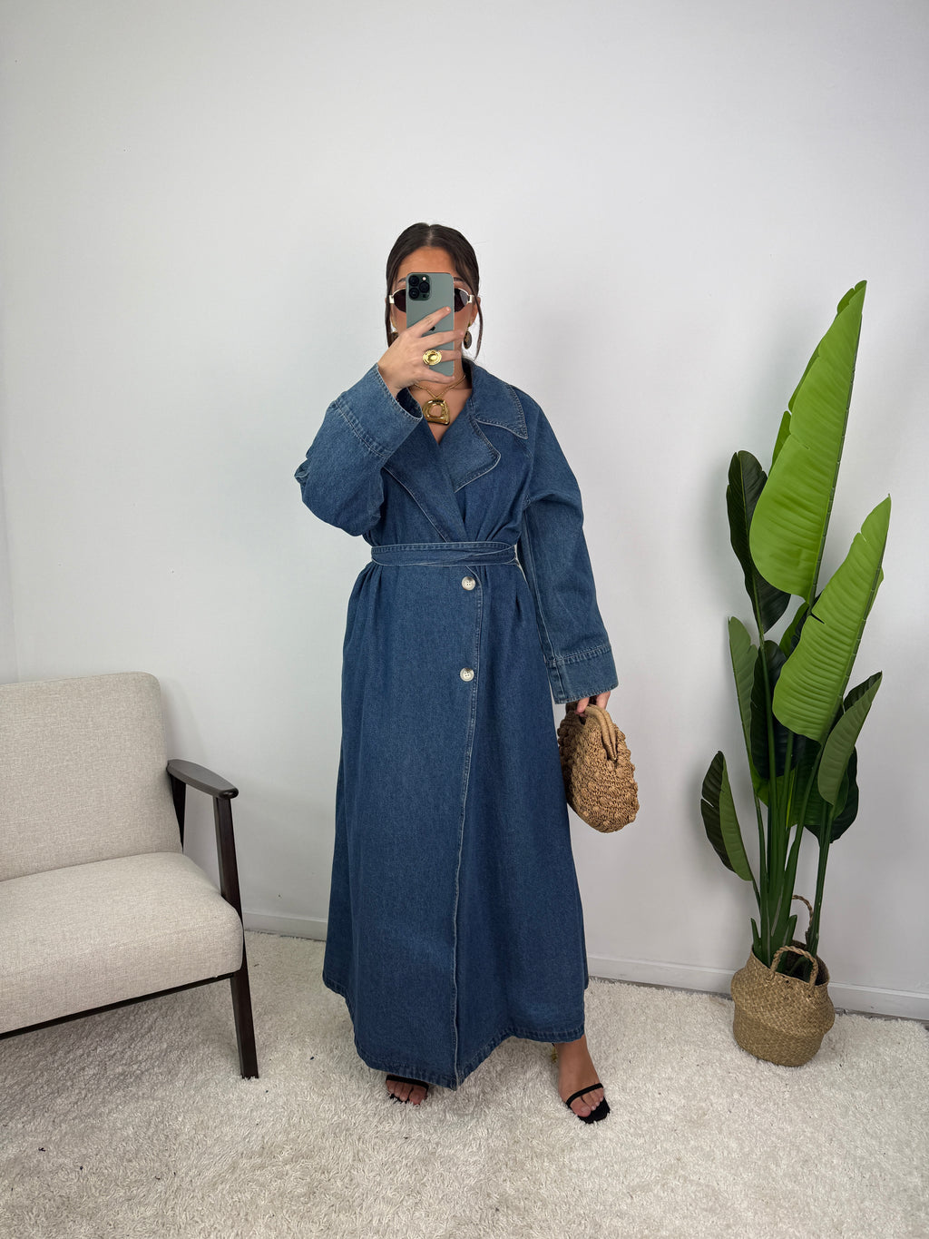 Veste trench en Jean Louise