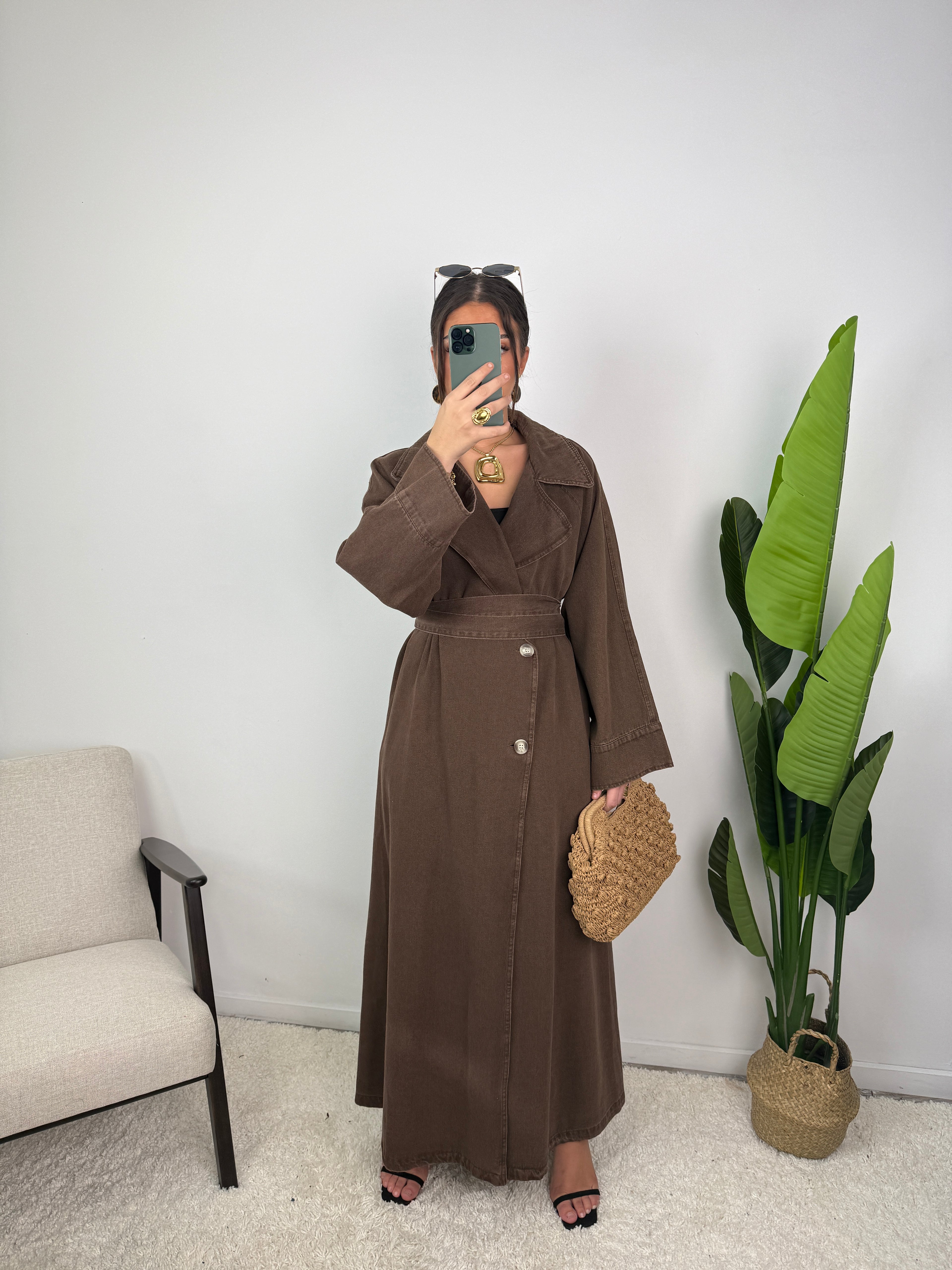 Veste trench en Jean Louise