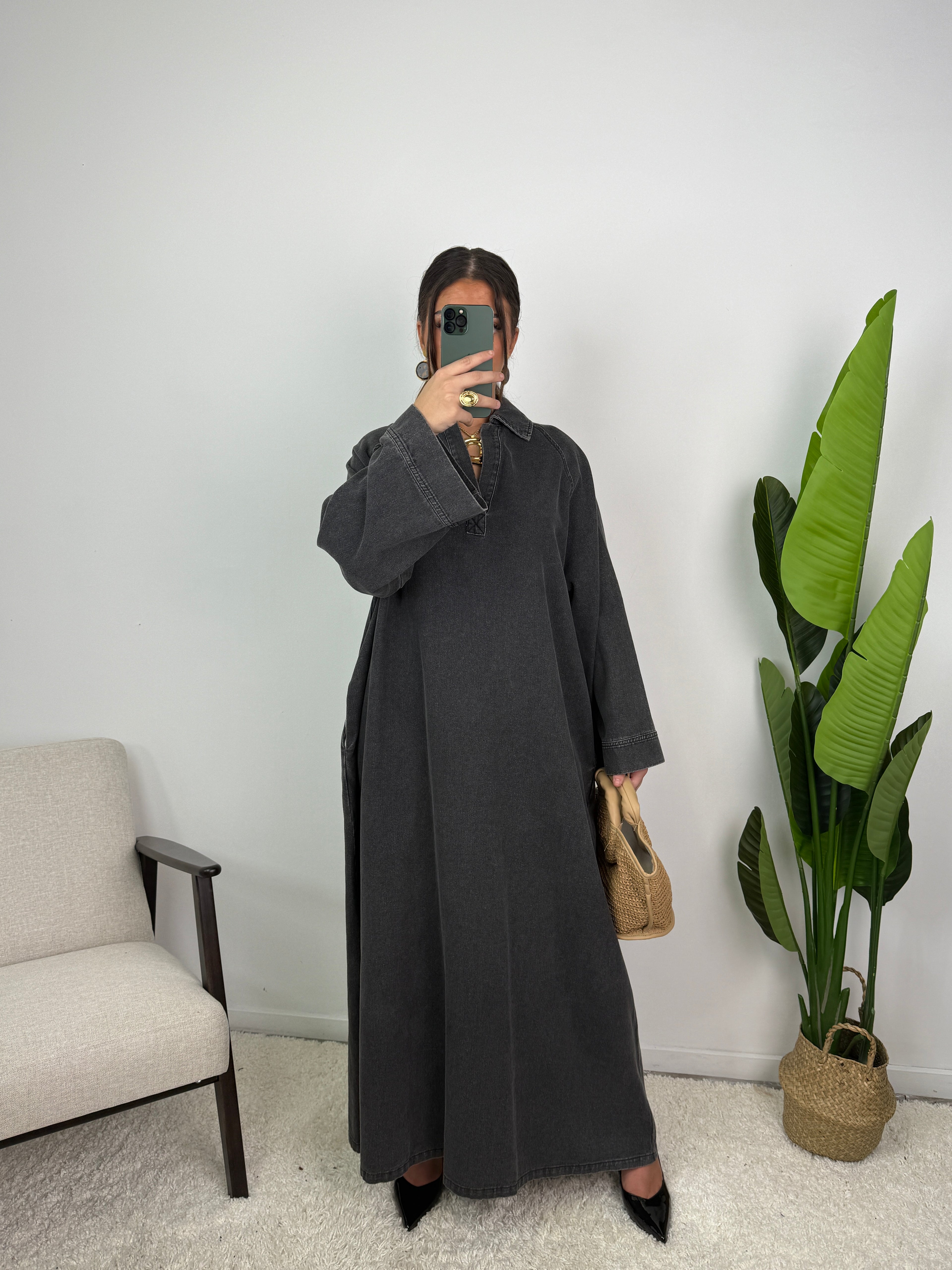 Robe Leïna - Abaya Denim