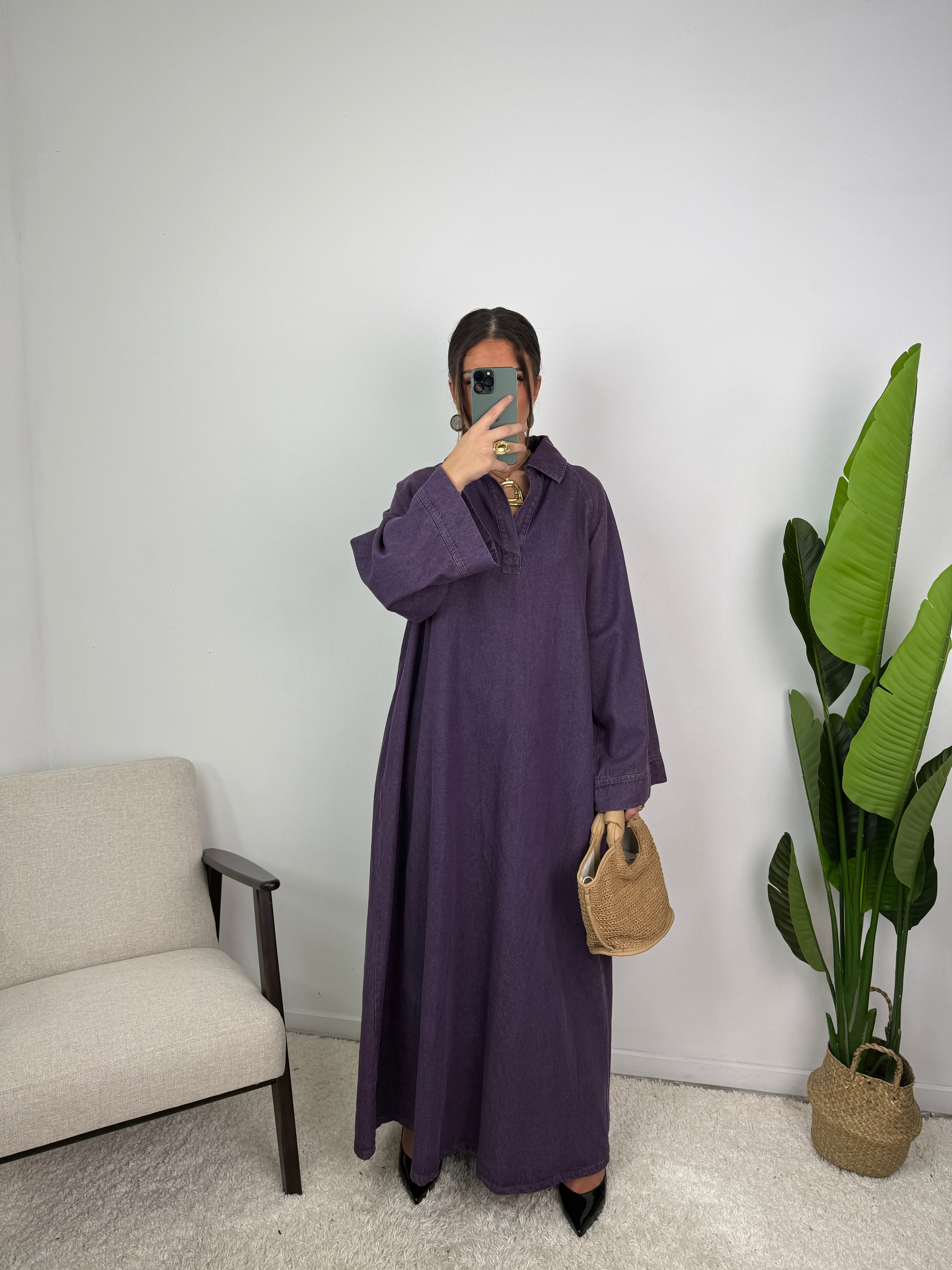 Robe Leïna - Abaya Denim