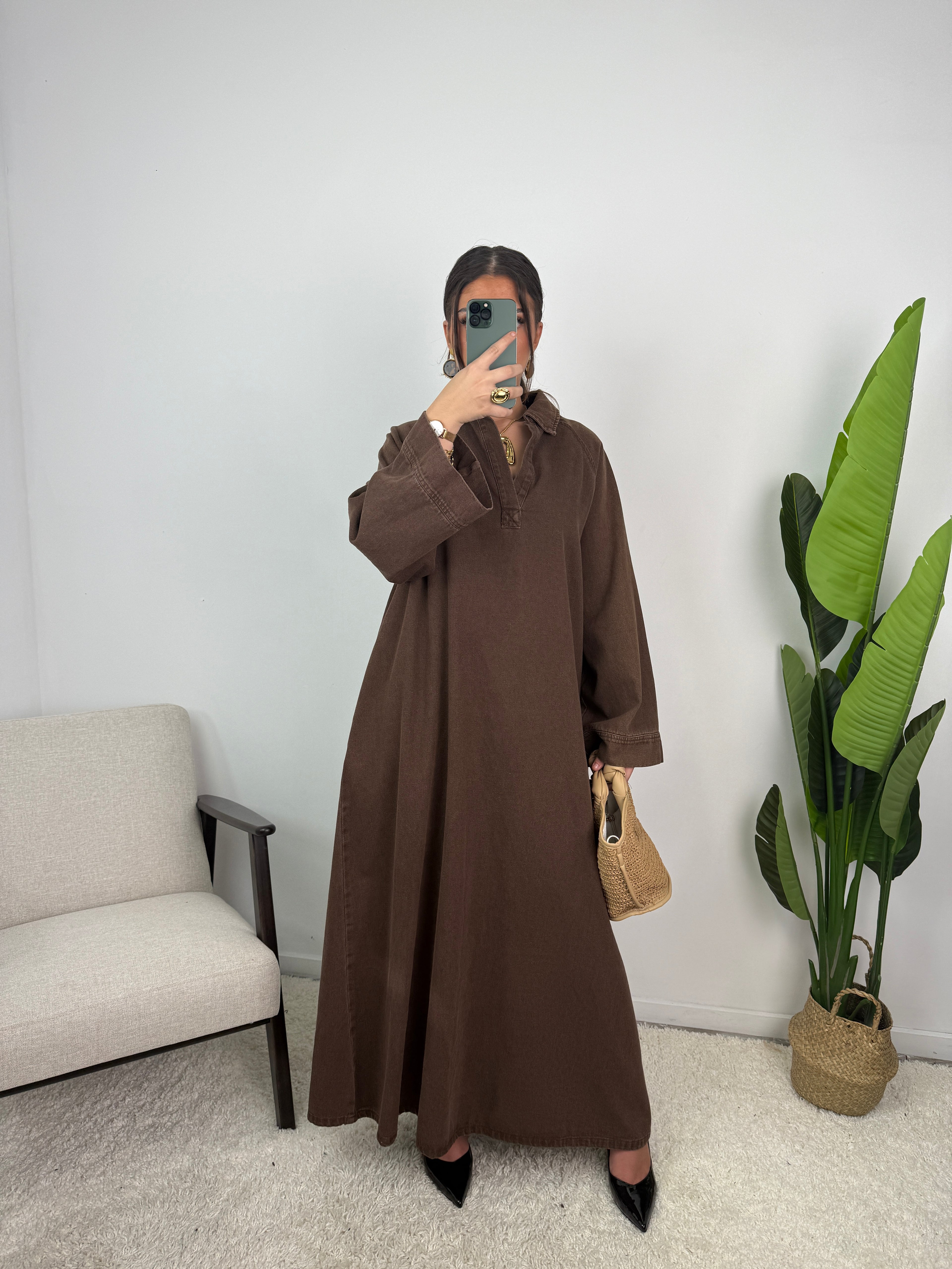 Robe Leïna - Abaya Denim