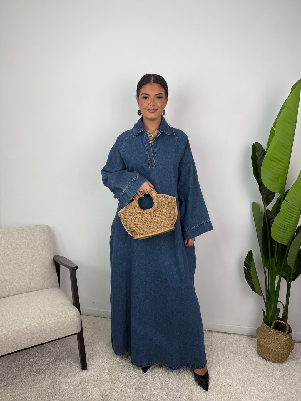 Robe Leïna - Abaya Denim