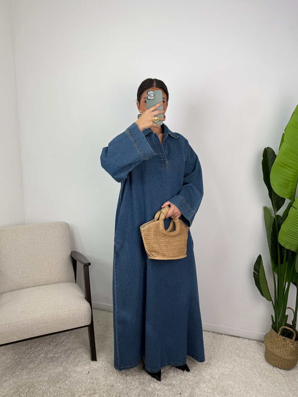 Robe Leïna - Abaya Denim