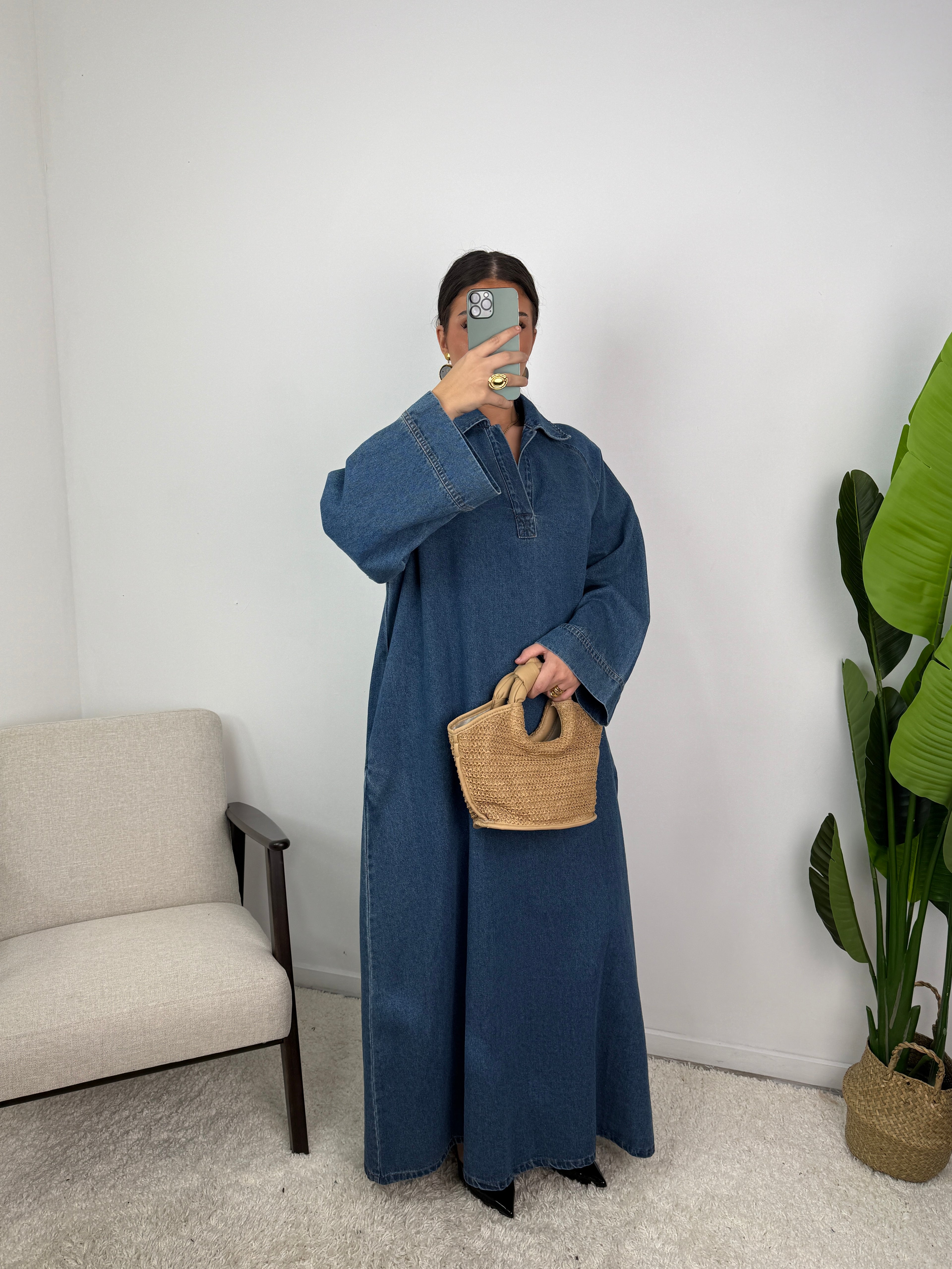 Robe Leïna - Abaya Denim