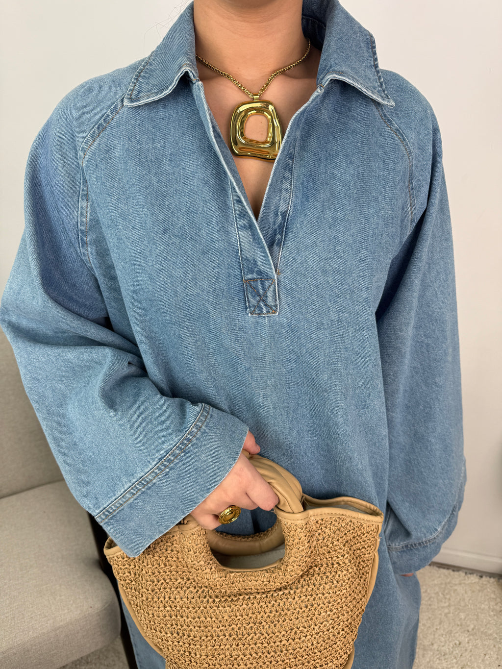 Robe Leïna - Abaya Denim