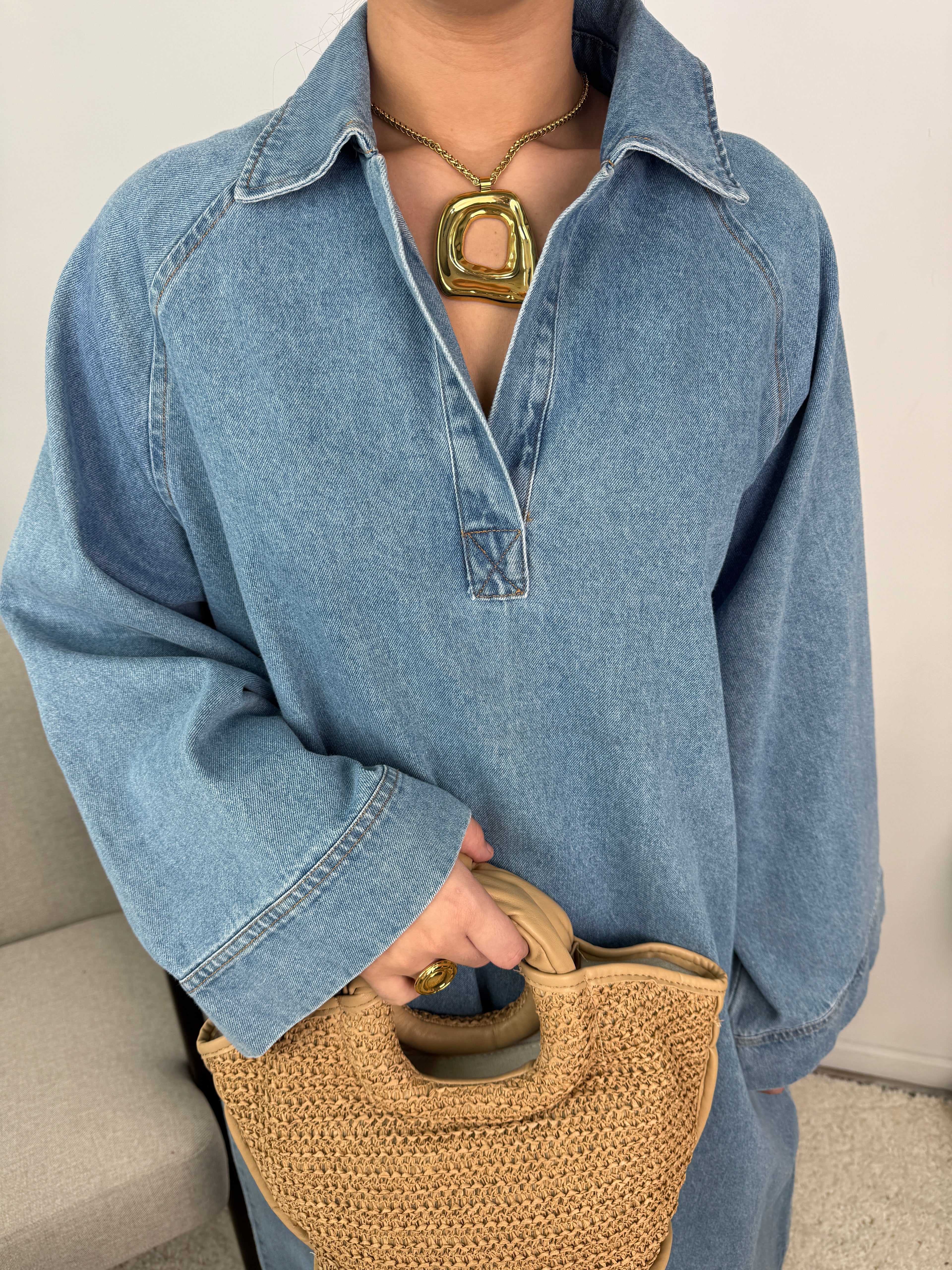 Robe Leïna - Abaya Denim