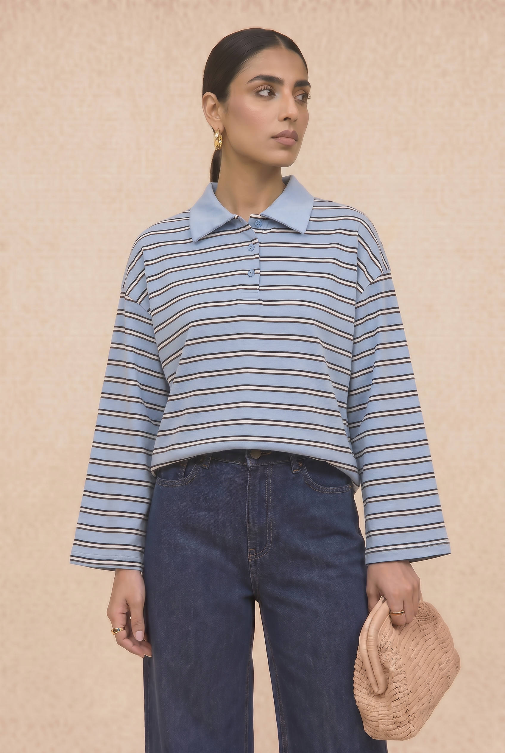 T-shirt manches longues rayé Céline