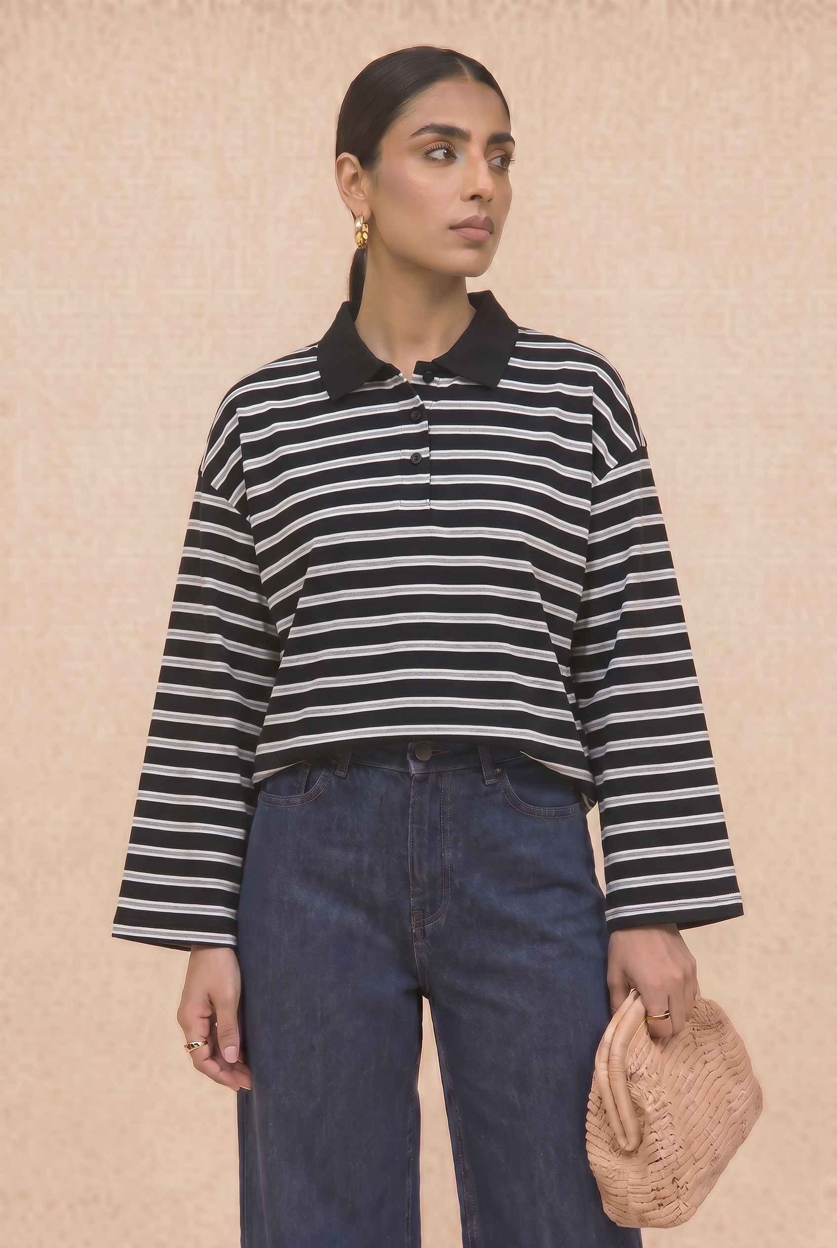 T-shirt manches longues rayé Céline