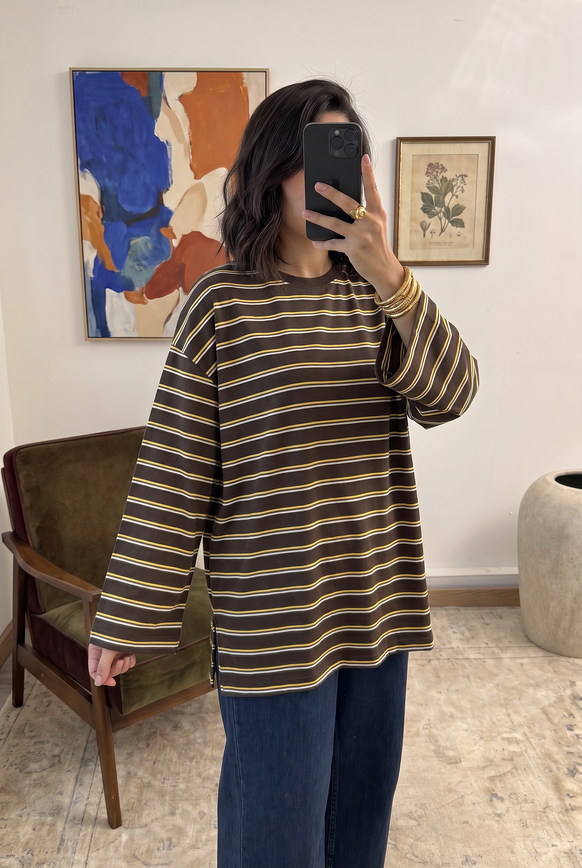 T-shirt oversize à rayures – Milo