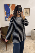 T-shirt oversize à rayures – Milo