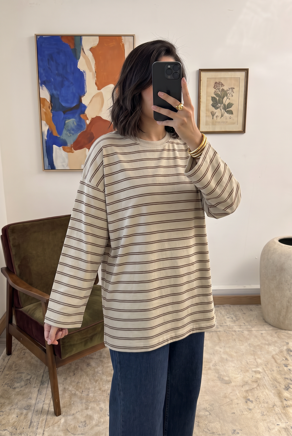 T-shirt oversize à rayures – Milo