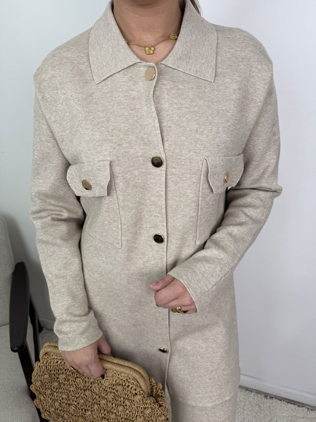 Ensemble Victoire – Maille boutonnée
