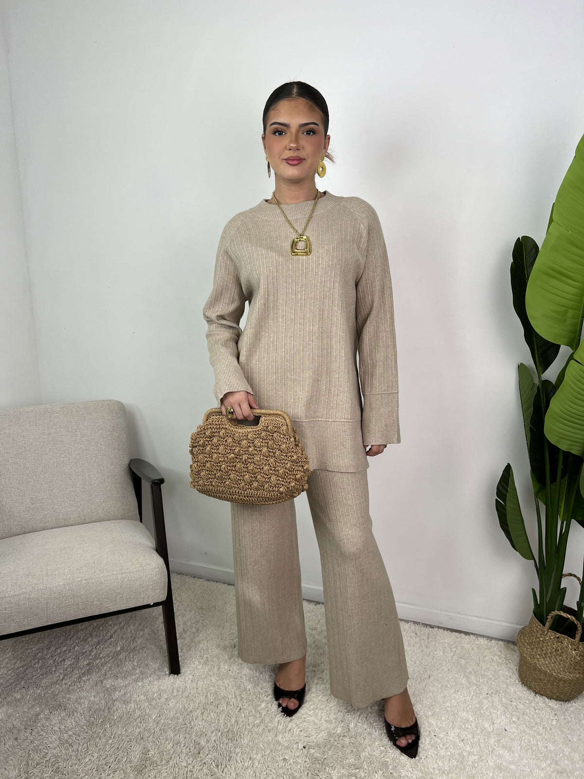 Ensemble Naïa – Maille côtelée