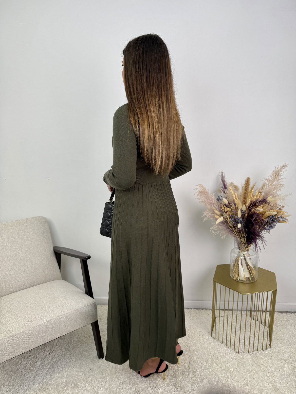 Robe Amélia – Maille plissée