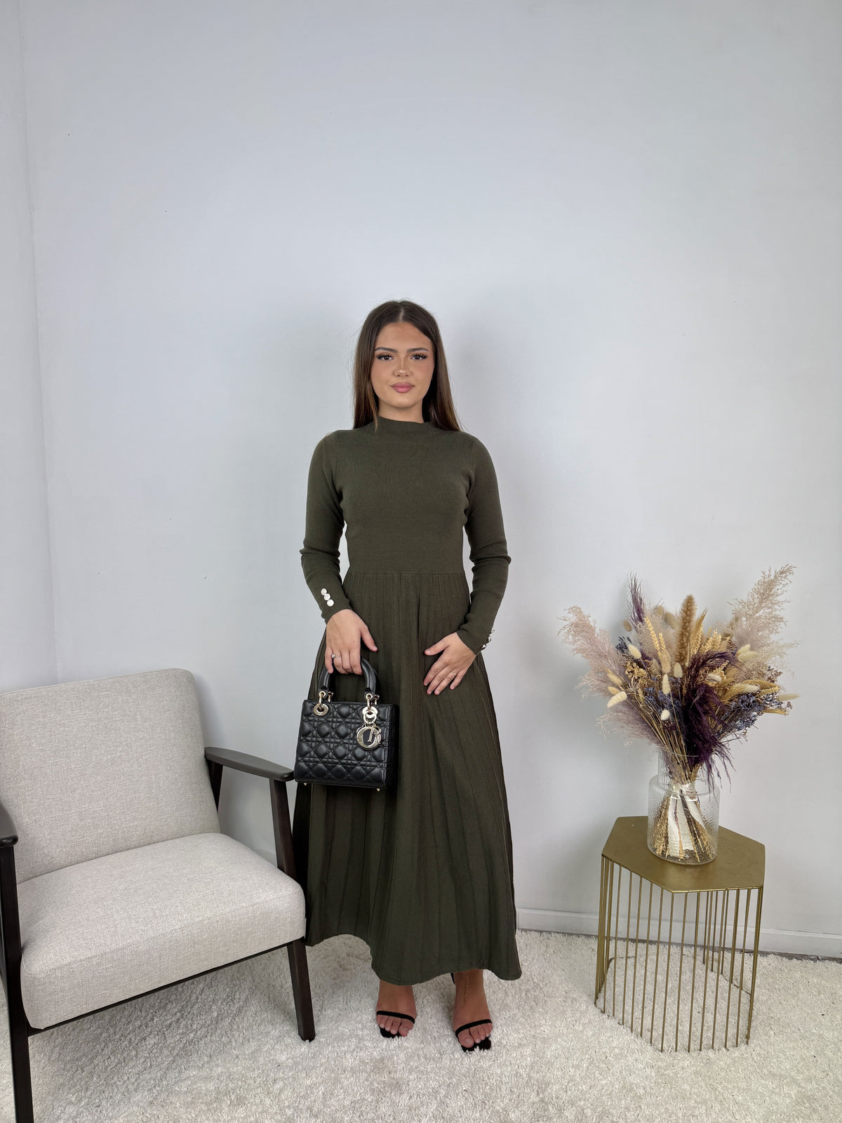 Robe Amélia – Maille plissée