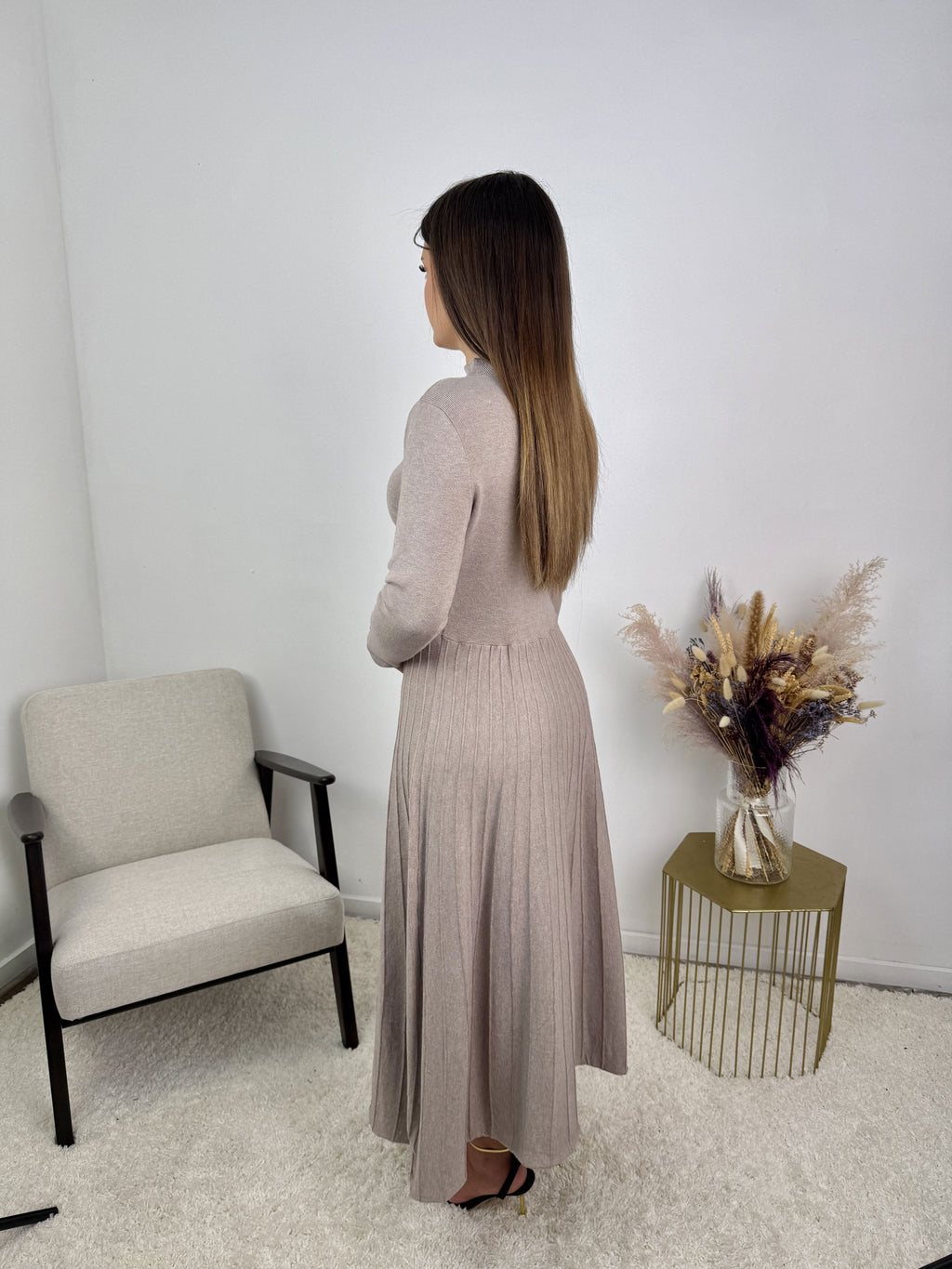 Robe Amélia – Maille plissée