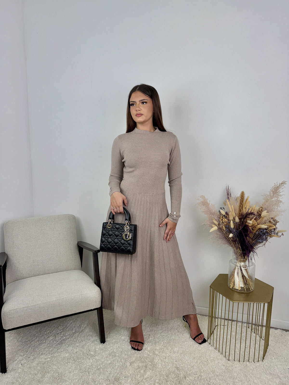 Robe Amélia – Maille plissée