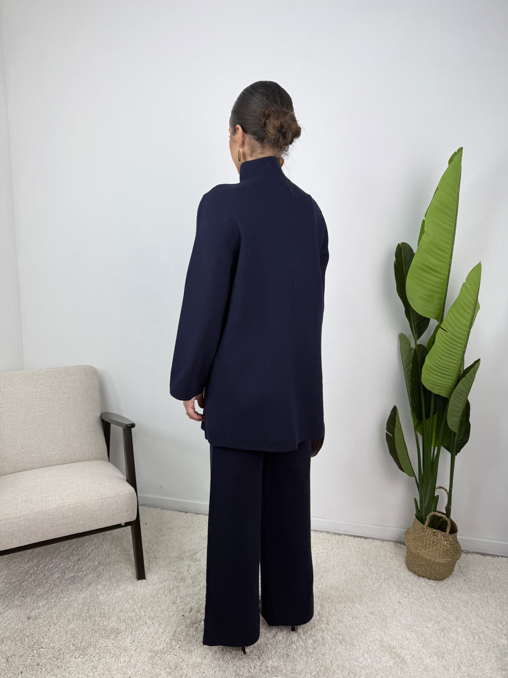Ensemble gilet à boutons dorés Calista