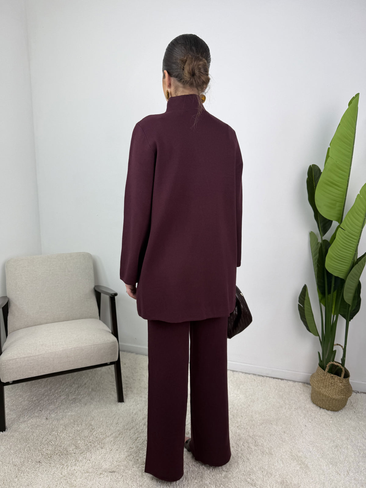 Ensemble gilet à boutons dorés Calista