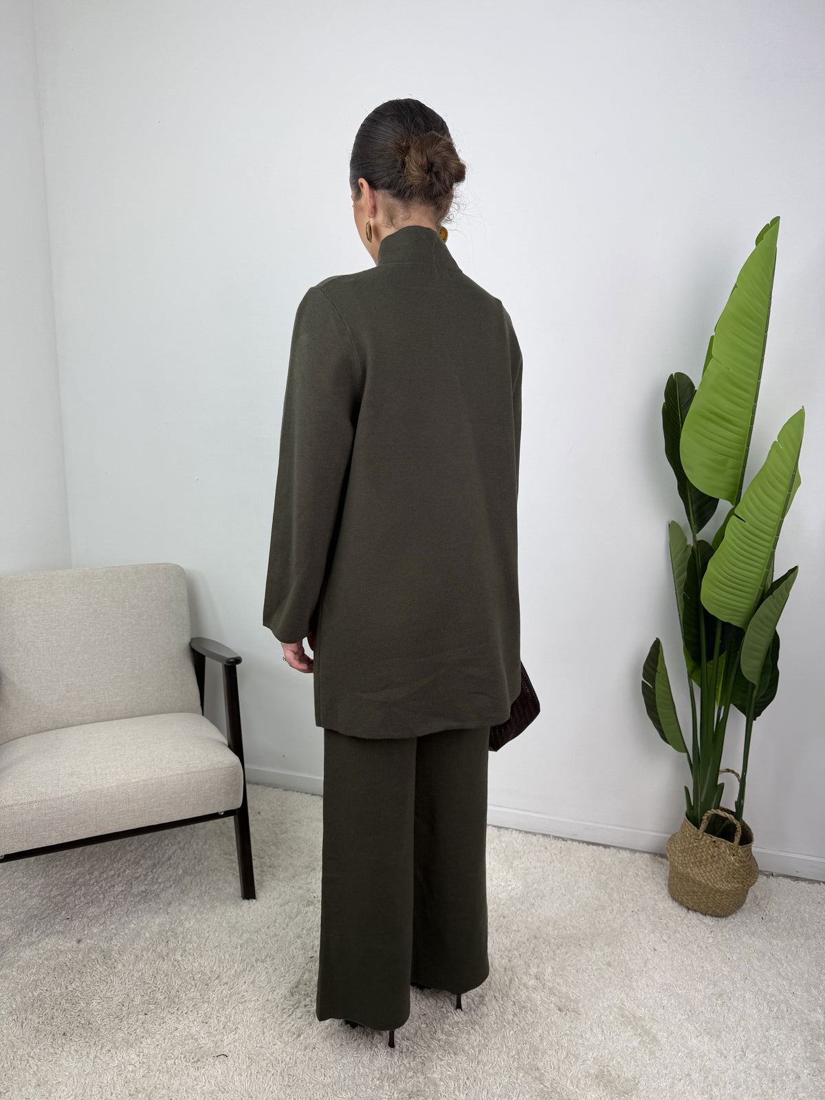 Ensemble gilet à boutons dorés Calista