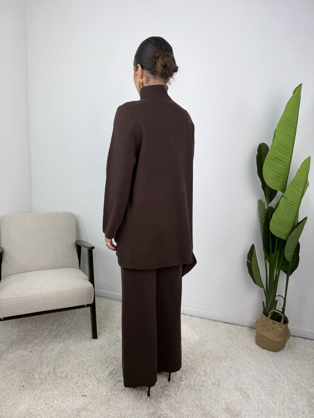 Ensemble gilet à boutons dorés Calista