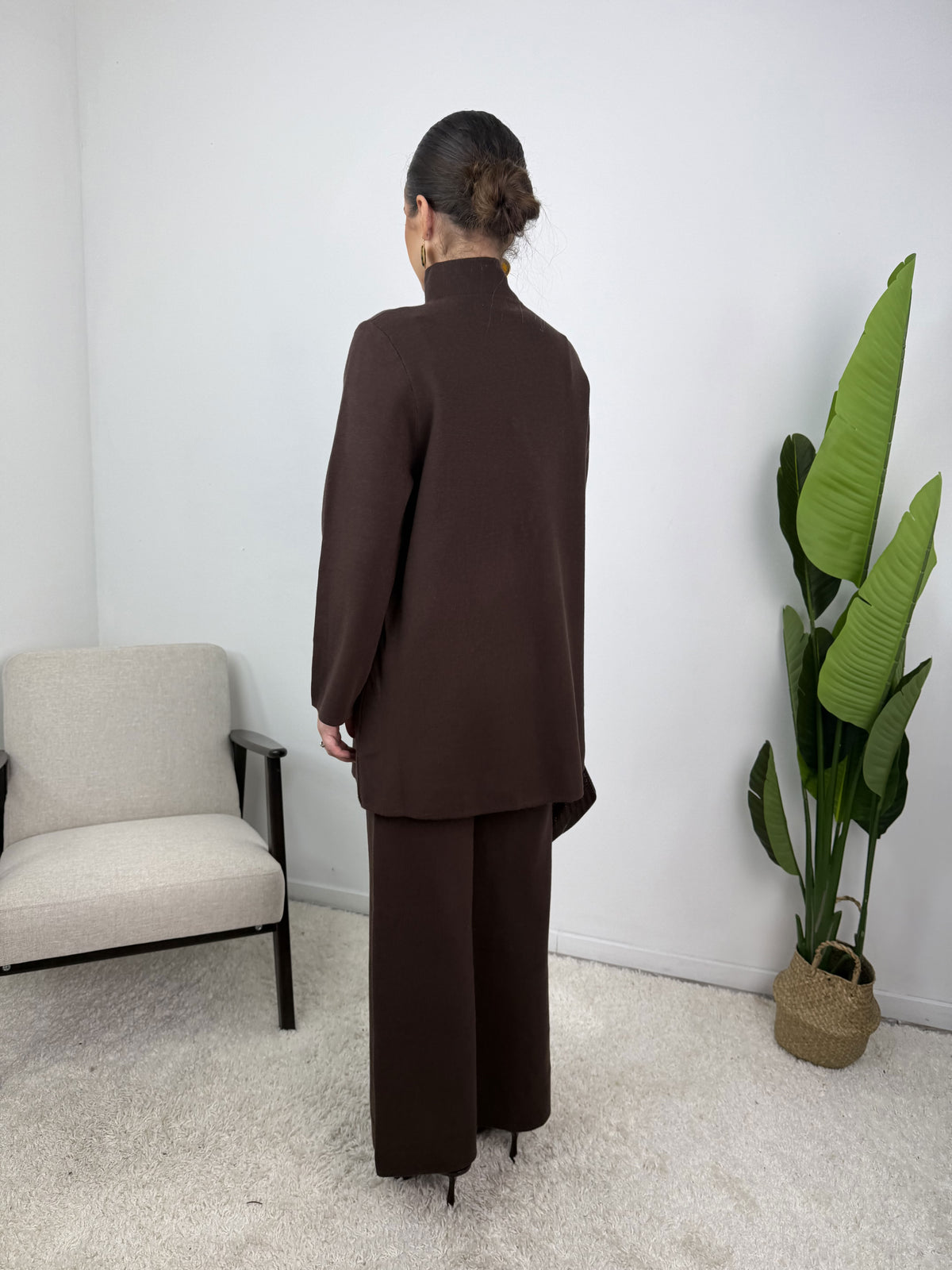 Ensemble gilet à boutons dorés Calista
