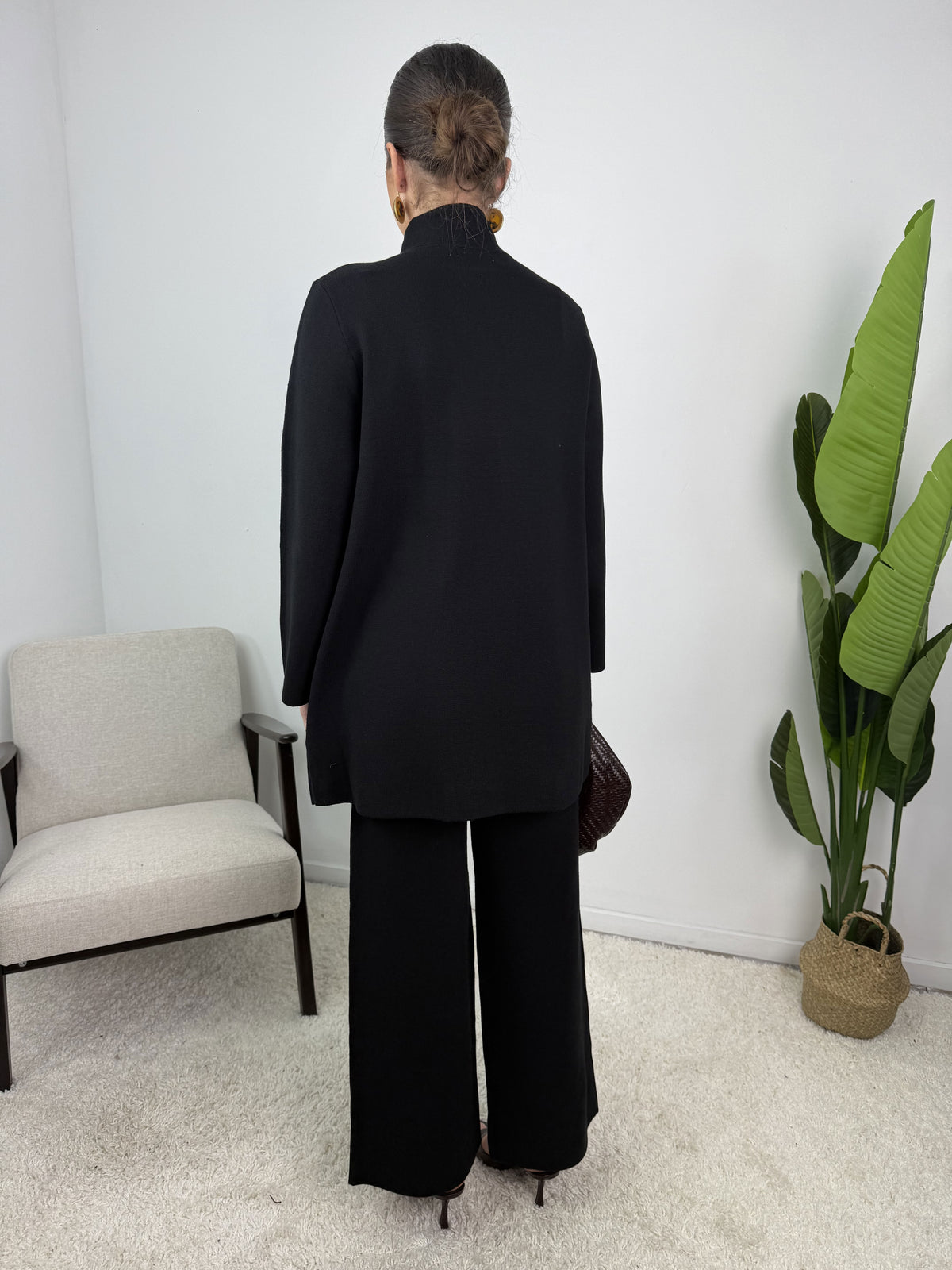 Ensemble gilet à boutons dorés Calista