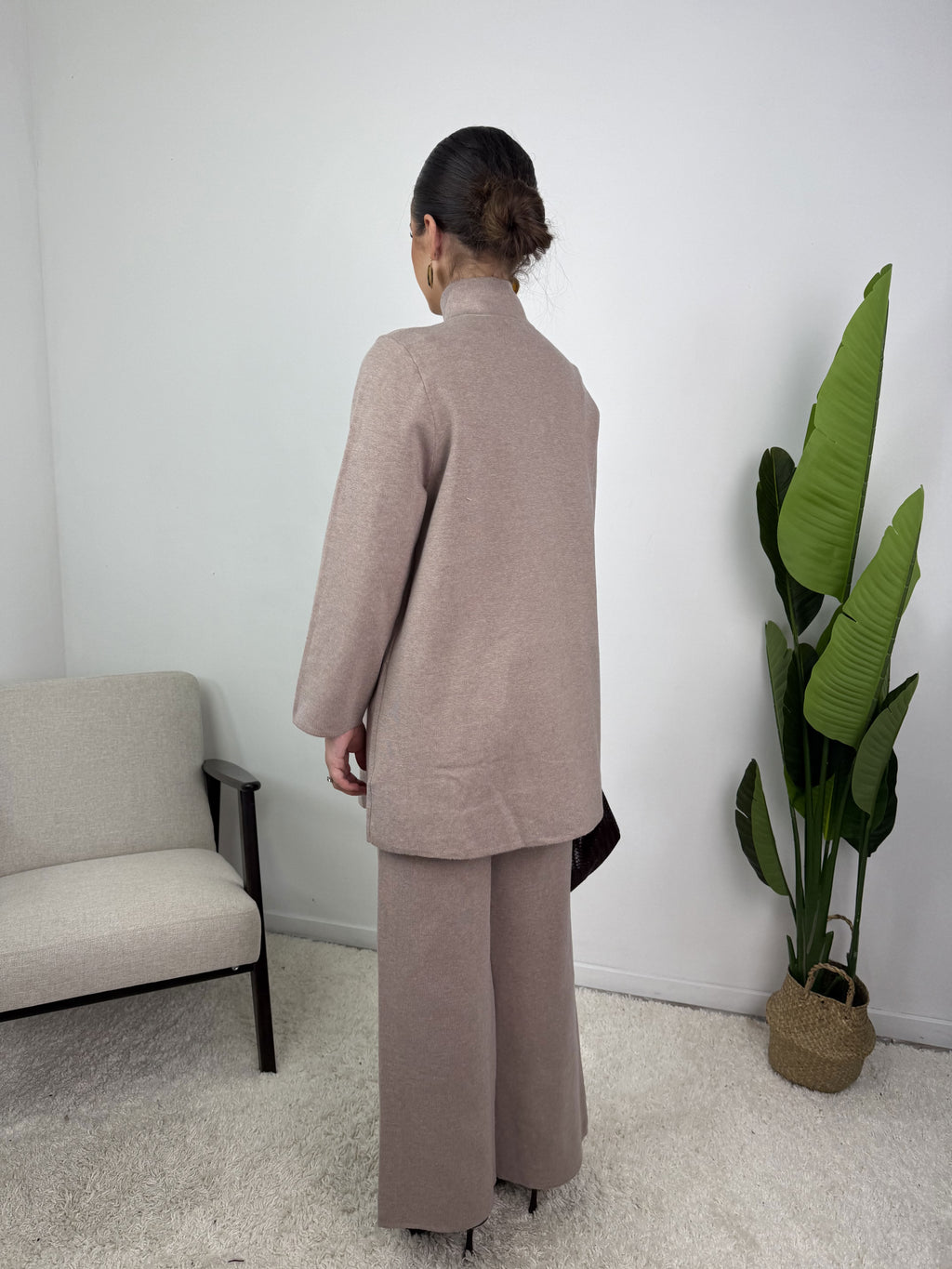 Ensemble gilet à boutons dorés Calista